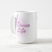ダンスの生命バレリーナ-紫色- コーヒーマグカップ (正面左)