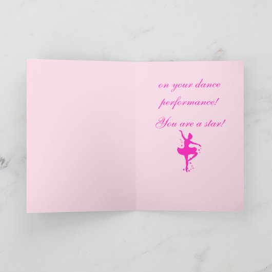 ダンスの発表会おめでとう カード (内部)