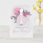 ダンスの発表会おめでとう カード (黄色い花)