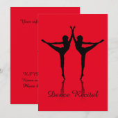ダンスの発表会 招待状 (正面/裏面)