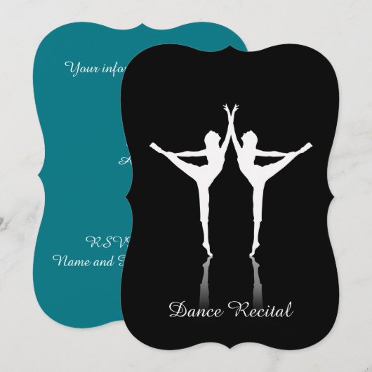 ダンスの発表会 招待状 (正面/裏面)
