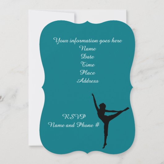 ダンスの発表会 招待状 (裏面)