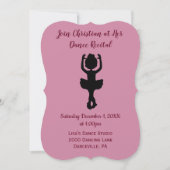 ダンスの発表会 招待状 (正面)