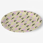 ダンスの衣装とバレリーナを着たバレエパターン ペーパープレート (アングル)