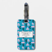 ダンスの衣装とバレリーナを着たバレエパターン ラゲッジタグ (裏面縦)