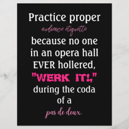 ダンスの親オーディエンスエチケットピンク チラシ