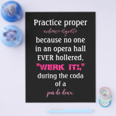 ダンスの親オーディエンスエチケットピンク チラシ (シングル)