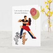 ダンスの誕生日 カード (黄色い花)
