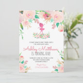 ダンスの誕生日、バレリーナ、誕生日の招待 招待状 (スタンド正面)