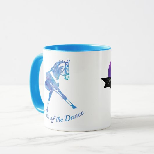 ダンスの馬場馬術の馬の芸術-個人化して下さい マグカップ (正面左)