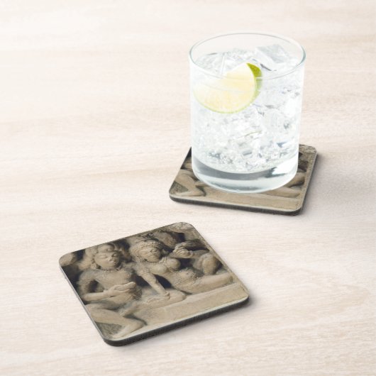 ダンスのperformanを楽しんでいる恋人の石造りに切り分けること コースター (右側)