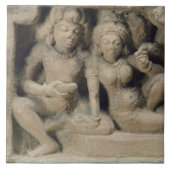 ダンスのperformanを楽しんでいる恋人の石造りに切り分けること タイル (正面)