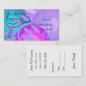 ダンスのPilatesのダンスのアポイントメントカード 予約カード (正面/裏面)