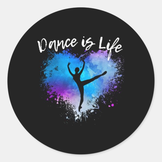 ダンスはライフバレエ踊りバレリナトゥイー10代のン ラウンドシール (正面)