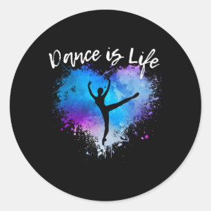 ダンスはライフバレエ踊りバレリナトゥイー10代のン ラウンドシール