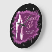 ダンスは人生だ ラージ壁時計 (傾斜)