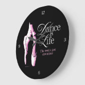 ダンスは人生の大きな時計 ラージ壁時計 (傾斜)