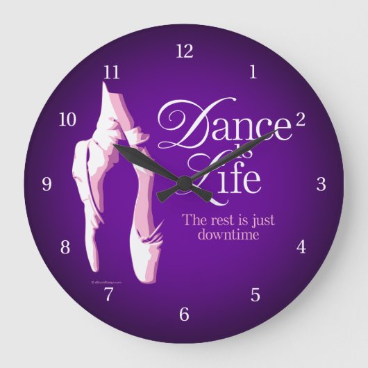 ダンスは人生 ラージ壁時計 (正面)