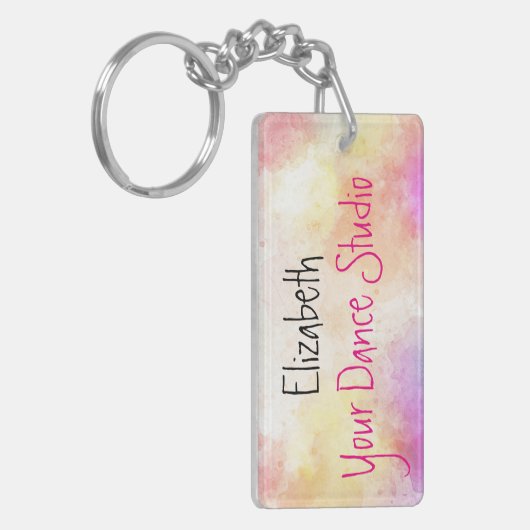 ダンスは名前をカスタムするおよびダンスのスタジオを始めます キーホルダー (正面左)