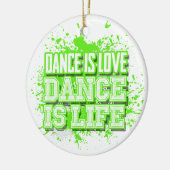 ダンスは愛ダンスです生命写真のオーナメントです セラミックオーナメント (左)