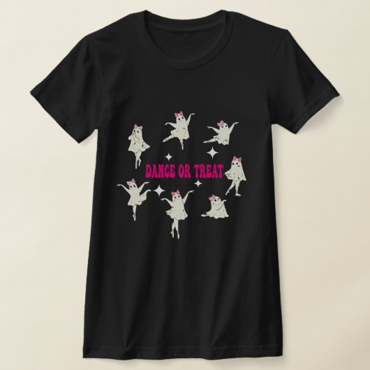 ダンスまたはハロウィーンおもしろい幽霊バレエダンス Tシャツ (レイダウン)