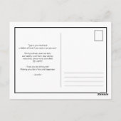 ダンスより幸せな極熊のバニーの水色 ポストカード (裏面)