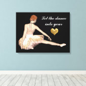 ダンスをハートキャンバスに入れる キャンバスプリント (インサイチュ (ウッドフロア))