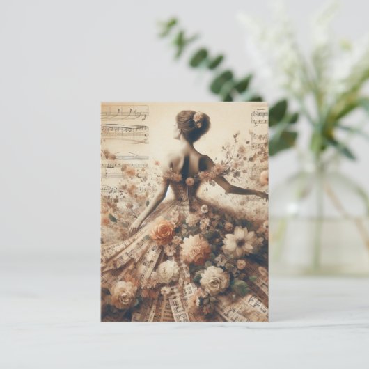 ダンスをフローラ音楽コラージュ ポストカード (スタンド正面)