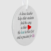 ダンスを教えることを愛して下さい オーナメント (正面)