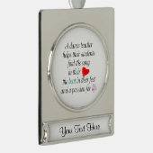 ダンスを教えることを愛して下さい シルバープレートバナーオーナメント (右)