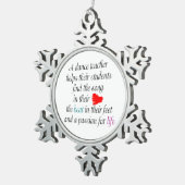 ダンスを教えることを愛して下さい スノーフレークピューターオーナメント (右)