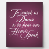 ダンスを見る フォトプラーク (正面)