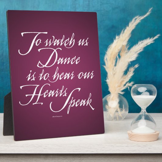 ダンスを見る フォトプラーク (側面)