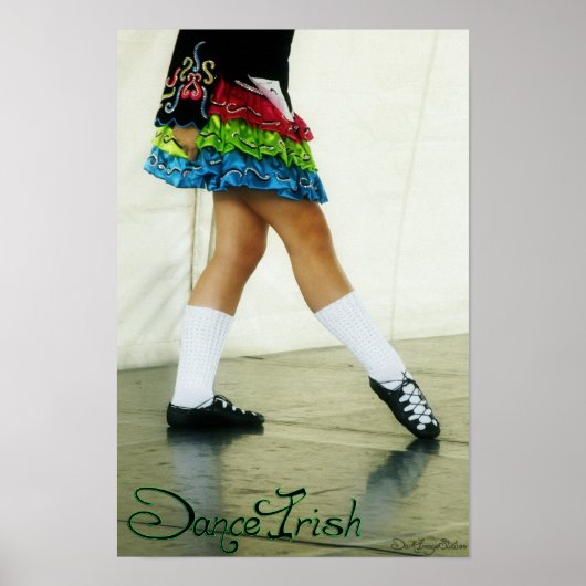 ダンスアイリッシュ（緑）プリント ポスター (正面)
