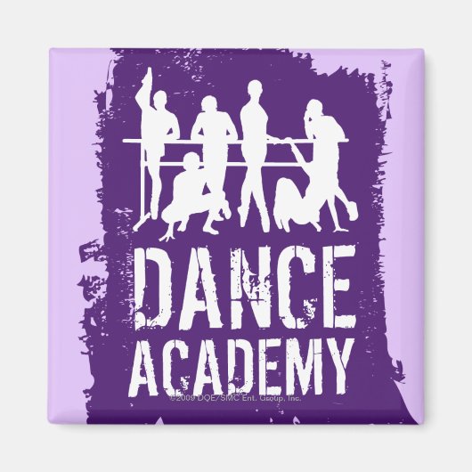 ダンスアカデミーのシルエットのロゴ マグネット (正面)