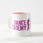 ダンスアカデミー色のダンサーのロゴ ツートーンマグカップ (正面左)