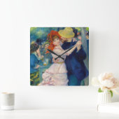 ダンスアットブギバル1883年ピエール・オーギュスト・ルノアール スクエア壁時計 (ホーム)