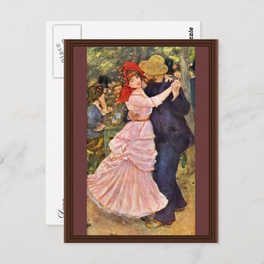 ダンスアットブーギバルバイピエール – オーギュストルノアール ポストカード (正面/裏面)