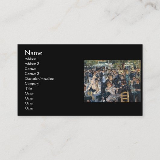 ダンスアットムーランデラガレットバイルノアール 名刺 (正面)