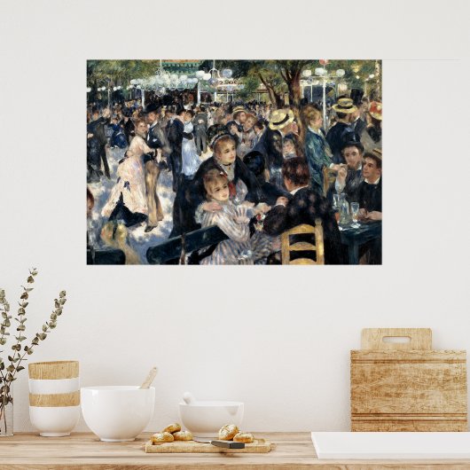 ダンスアットルムーランデラガレットバイピエールルノアール ポスター (キッチン)