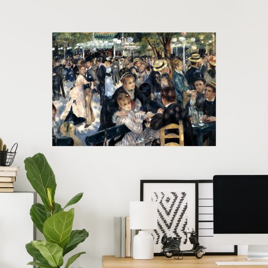 ダンスアットルムーランデラガレットバイピエールルノアール ポスター (ホームオフィス)