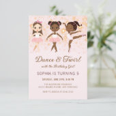 ダンスアンドトワイルバレエ誕生日 招待状 (スタンド正面)