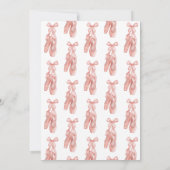 ダンスアンドトワイルピンクガールカスタム誕生日 招待状 (裏面)