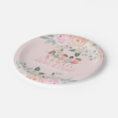 ダンスアンドトワイルフローラバレエ誕生日 ペーパープレート (アングル)