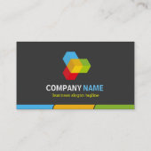 ダンスアーティスト – スタイリッシュダークカラフル 名刺 (裏面)