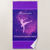 ダンスインザスターズバレリーナ銀河系 ビーチタオル (正面)