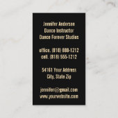 ダンスインストラクターカップル踊り 名刺 (裏面)