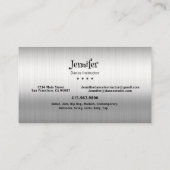 ダンスインストラクタースタジオダンサーシルエット 名刺 (裏面)