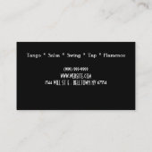 ダンスインストラクタースタジオレッスンバレエ 名刺 (裏面)