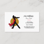 ダンスインストラクターダンススタジオビジネスカード 名刺 (裏面)